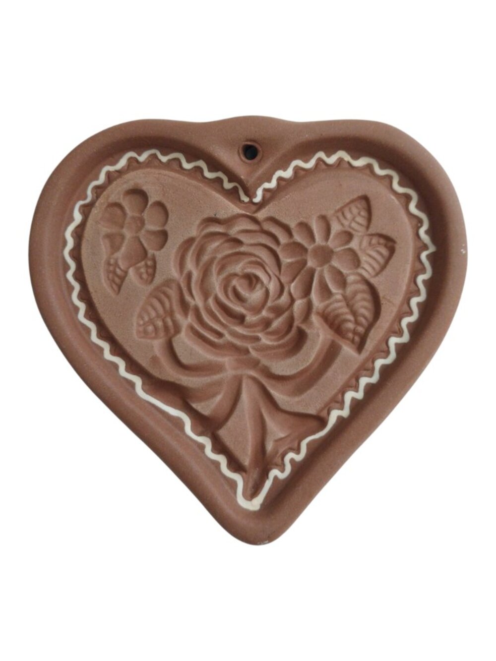 Vintage Hartstone Pottery USA Stoneware Cookie Mold Harts and Flowers